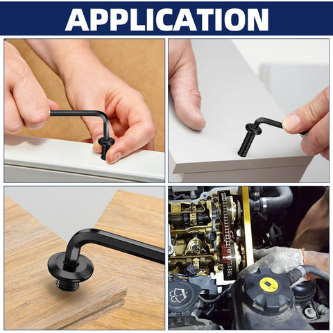Application of 1/4-20 X 2 Inch Flat Head Socket Cap Screws For Furniture, Countersunk Connectors, black oxide, hex drive in various settings.