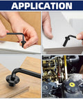 Heavy Duty Flat Head Socket Head Screws With Black Oxide Finish Solid Stainless Steel Furniture Bolts being used in DIY projects.