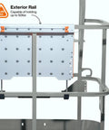 LiftPro 24 Inch Wall Mount System for Man Lifts and Scissor Lifts Pro Grade Heavy Duty Modular Tool Organizer with Exterior Rail