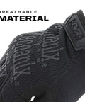 Side view of Original Tactical Glove With Mega Grip For Real Slip Free Handling Tough As Nails Impact Resistant Safety Gear That Works With Touchscreens Built For Work Or Dyi Medium Covert Black showing breathable material.