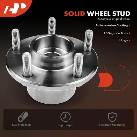 2 Pack Front Wheel Bearing And Hub Assembly 5 Lug Easy Swap For Mazda 3 2004 2005 Built Before January 5 2005 Replacement Pair