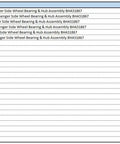 Heavy Duty Rear Wheel Bearing Hub Assembly With Abs Sensor Fits Chevy Bolt Ev And Volt detailed product specification chart.