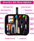 All In One 1857 Pcs Jewelry Making Kit For Adults with tools and wires in black zip pouch