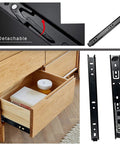 Six Pack 20 Inch Drawer Rails With Ball Bearing Beefy Heavy Duty Drawer Slides Side Mount Screws Included Black Finish Durable Steel Glide