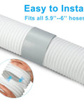 Portable AC Exhaust Hose Coupler 5.9 Inch Connector Extender With Clockwise And Counterclockwise Threads For Easy Install And Universal Fit No Fuss Air Conditioning Accessories