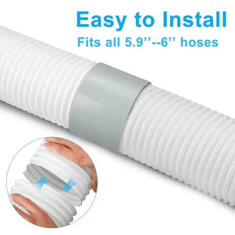Portable AC Exhaust Hose Coupler 5.9 Inch Connector Extender With Clockwise And Counterclockwise Threads For Easy Install And Universal Fit No Fuss Air Conditioning Accessories