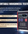 Surface Roughness Tester With LED Display And 0.01 Micron Precision, Portable Profilometer For Ra Rq And Rz Rt