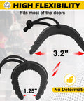 Six Piece Heavy Duty Tactical Door Stopper Kit For First Responders And Home Safety solid TPE wedge showing flexible sizes 1.25" and 3.2".