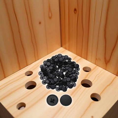 100 Pcs 11mm Screw Cap Covers Assortment Kit Rubber and Plastic Caps for Phillips Screws Self Tapping Cabinet Decoration Hole Covers Black Durable Caps