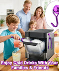 Family using Heavy Duty Ice Scoop For Freezer With Magnetic Hook And Ice Tongs Made From Premium 304 Stainless Steel in kitchen