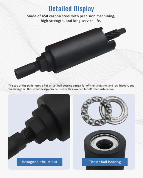 Detailed view of Beefy Drive Shaft Puller Extractor Tool Set For BMW Porsche Subaru VW E32 X5 Pro Grade showing thrust nut and bearing