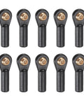 M3xL27mm 3Mm Center Hole RC Plastic Rod End Ball Joint Heads Set For Multi Axis Steering Linkage Crawler Upgrade Kit Pro Grade Caged Ball Heads Black Pack Of 10 Pcs, black plastic
