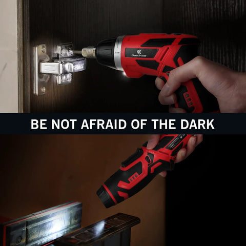 Handy Rechargeable Cordless Electric Screwdriver Set With Six Plus One Torque Gears And Quarter Inch Self Lock Chuck