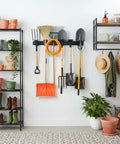 Heavy Duty 48 Inch Garage Tool Organizer Wall Mount Rack Holds Up To 350 Lbs For Shovels, Rakes And Power Tools, Adjustable Storage Hanger