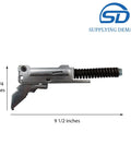 Electric Range Door Hinge With Spring Replacement W10299224 1875779 Model Specific Not Universal DIY Friendly shown sideways with measurements.