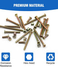 Assorted Crib Screws And Barrel Nuts Replacement Kit Fits Delta Graco Cribs 32 Piece showing hex head screws and barrel nuts