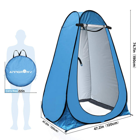 Pop Up Privacy Tent Beach Shower Tent Portable Outdoor Changing Room Shelter For Camping And Hiking Waterproof UPF40 Plus Sun Shield With Strong Steel Frame Quick Setup Lightweight Ideal For Beach Picnics And Fishing