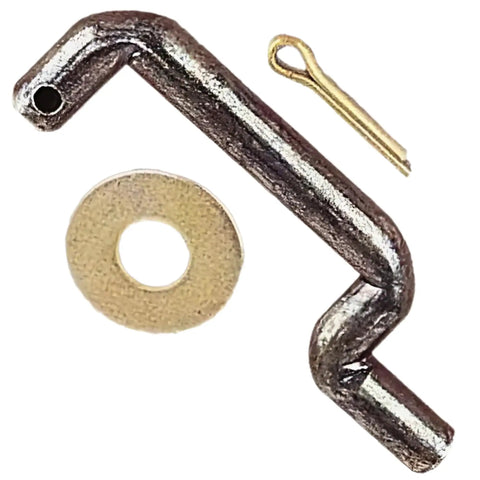 Heavy Duty Mechanical Secondary Linkage Rod Kit For Holley 4150 Quick Fuel And Demon Carburetors includes black linkage rod and cotter pin.