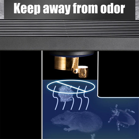 Heavy Duty Linear Shower Drain With Sleek Rectangular Grate For Effortless Center Drainage And Clog Free Removable Pan crafted for modern bathroom flooring, showcasing odor prevention features.