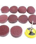 100 Pack 2 Inch Sanding Discs Kit With Polishing Pad Plate, assorted grits 40-400, displayed with polishing pad, for DIYers and pros.