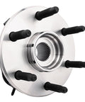 Front Wheel Hub Bearing Assembly 515036 Pair For Chevy Silverado 1500 Suburban Express Avalanche Tahoe 2002 Through 2006 GMC Sierra Yukon Savana Cadillac Escalade ESV EXT 4WD shown close-up, featuring 6-bolt ABS hub for 4WD models.