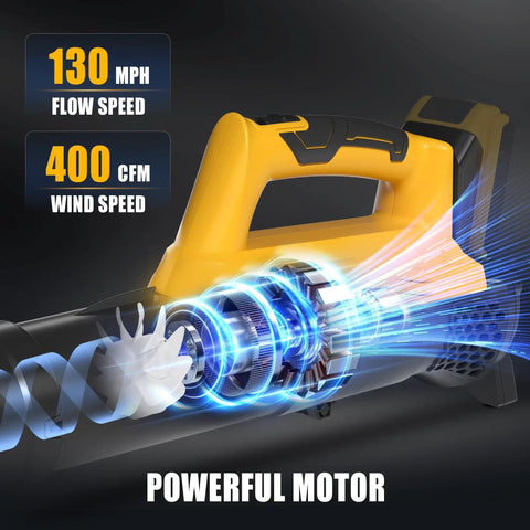Cordless Leaf Blower 400 CFM 130 MPH Handheld Battery Not Included Compatible With 20V MAX Battery for Decks Patios Driveways