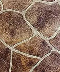 Flagstone Look Half Roll Stencil For Concrete Irregular Stone Pattern 500 Sq Ft Coverage, showing detailed stone texture.