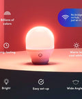 WiFi Color Changing A19 Smart LED Bulb Pack Dope Bright 800 Lumens, No Hub Needed, Billions of Colors, Dimmable 4 Pack