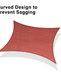 Sun Shade Sail 20x20 Outdoor Rectangle Canopy For Patio And Garden Terra Red UV Block Weatherproof Shade