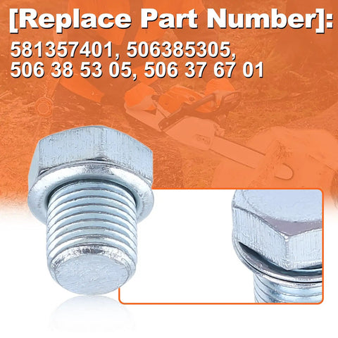 Pro Grade Gasket Kit With Cylinder Plug, Needle Bearing And Oil Seals For Husqvarna K750 K760 Concrete Cutoff Saw Replacement Parts, 581357401 Compatible, Durable, Easy To Install metal cylinder plug close-up