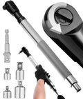 Offset Extension Wrench For Drill One Half Inch Ratchet Extender For Tight Spaces Adjustable Spanner with Square Adapters.