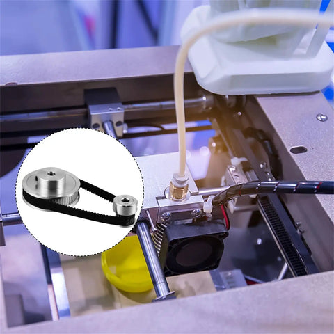 Premium Aluminum Synchronous Wheel Kit Stepper Motor Pulley Set With Timing Belt Screws And Allen Key For Smooth Transmission Built To Handle 3D Printer CNC Milling Machine Hobbing Tooling Projects You Want Precise Movement And Killer Gear Ratios. on CNC printer axis