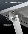 Close-up of 41 Inch Aluminum Solar Panel Mount For Single Panel 100W To 200W with adjustable bracket and fasteners.