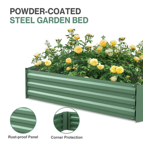 Four By Four By One Foot Galvanized Raised Garden Bed With Mini Greenhouse Kit And Dual Roll Up Zipper Doors, showcasing yellow roses