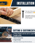 Installation guide for Rock Solid 24 Inch Matte Black Piano Hinge Continuous Stainless Steel 304 Heavy Duty Cabinet Hinges 2 Pack.