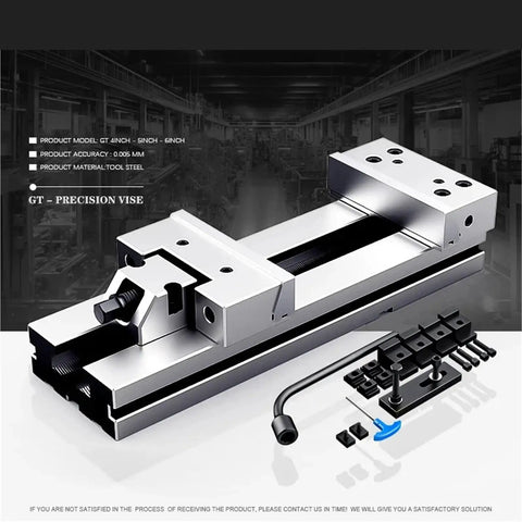 Heavy-Duty 6-Inch Bench Vise Rock Solid Alloy Steel Clamping Fixture With Wide Jaw Opening For CNC Milling and Grinding machine shop