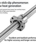 SFU2505 25mm Ball Screw With Anti Backlash Nut, 1800mm Length, 5mm Lead, Standard End Machining For BK20 BF20 CNC Machines, Pro Grade Linear Motion System, Smooth And Reliable CNC Runs, ball screw with flange nut
