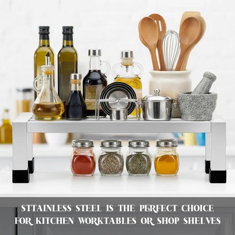 Set Of Two Heavy Duty Stainless Steel Dunnage Racks With 13.8 Inch Long By 13.8 Inch Wide, 3.9 Inch High, 1000 Plus Pound Capacity