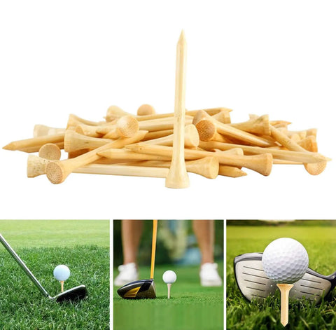 250 Pack Bamboo Golf Tees 2.75 Inch Ultra Durable Tees That Are Stronger Than Wood Biodegradable Eco Friendly Low Friction For Consistent Drives On The Course.