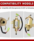 Electric Fuel Pump For Onan Cummins 4000 4KW Microlite MicroQuiet Generator Replacement Replaces A029F889 149-2311 12V