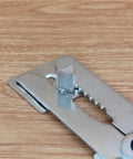 Heavy Duty Metal Sectional Sofa Connectors 4 Pack Lock Your Couch Down Tight No More Shifty Gaps Solid Steel Brackets close-up view.