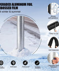 Eight Pack Pipe Insulation Foam Tubes With Self Adhesive Aluminum Foil Wrap For Spigot And Outdoor Pipes 0.59 Inch Thick Foam Insulation