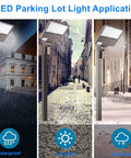 Go To 150W Outdoor LED Parking Lot Light with Slipfitter Mount in rain, sun, and snow conditions for night safety