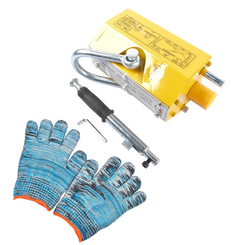 Permanent Magnetic Lifter Lifting Magnet For Steel Sheets 2200 Lbs 1000 Kg Neodymium Hoist with gloves and accessories
