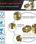 M6 Heat Set Inserts For Plastic, Brass Knurled Nuts, 50 Pack, Easy Heat Set Installation features diagram and close-up view.