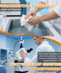 Person using Ultra Absorbent Microfiber Wipes 6x6 Inches, 100 Pcs No Lint Cleaning Cloths For All Surfaces in lab and at sink