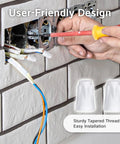 In-use: ceramic wire nut kit (36 pcs) being installed on electrical wires; porcelain, heat-resistant connectors.