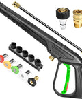 3600 PSI Pressure Washer Gun Kit With Extension Wand Nozzle Holder And 5 Spray Tips M22 To 14mm Fitting Replacement For Ryobi Karcher Honda