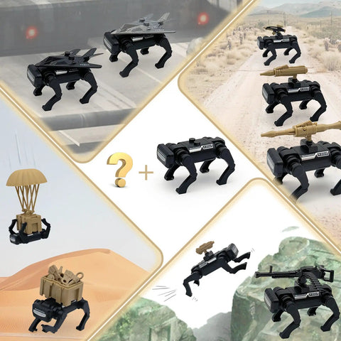 Epic Military Building Block Arsenal Kit With Anti Aircraft Gun Drone And Mechanical Dog 260 Piece Army Gear Set for Swat Team Toys