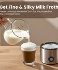 4 In 1 Milk Frother And Steamer For Home Barista Cafe Pro Grade Quality Drinks Glass 16.9oz Electric Frother with milk jug